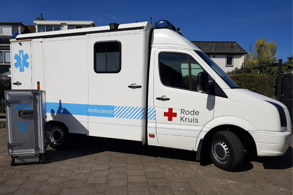 Mit der Spende der mobilen VebaBox kann das Rote Kreuz seine Logistikprozesse optimieren